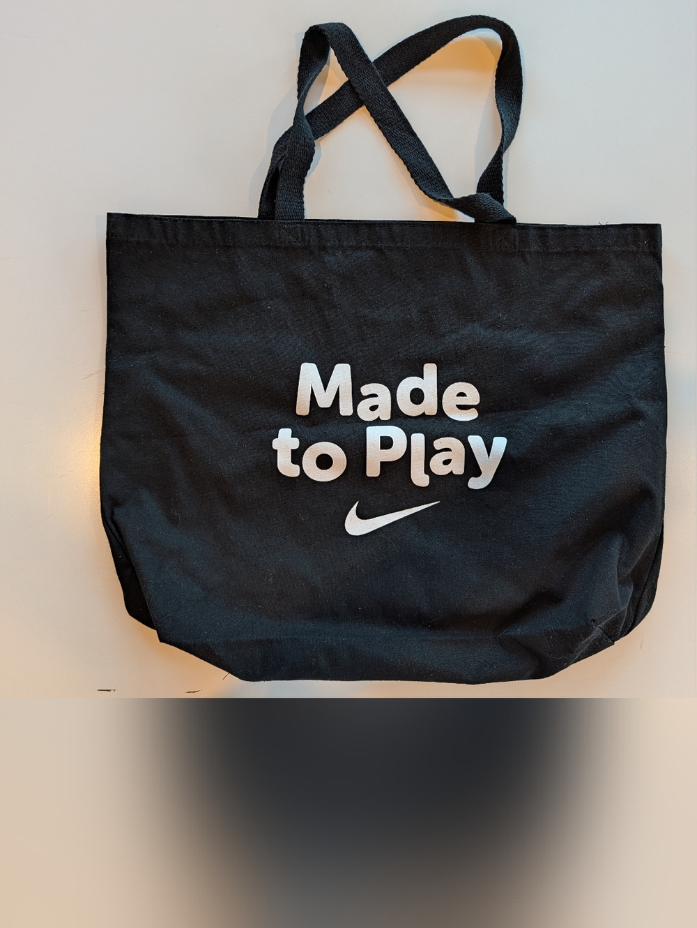 Nike Cotton Canvas Tote Black Rare 🔥 Made To Play